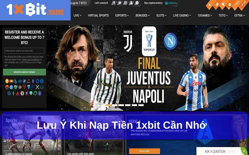 Nên dùng mạng internet cá nhân để nạp tiền 1xbit